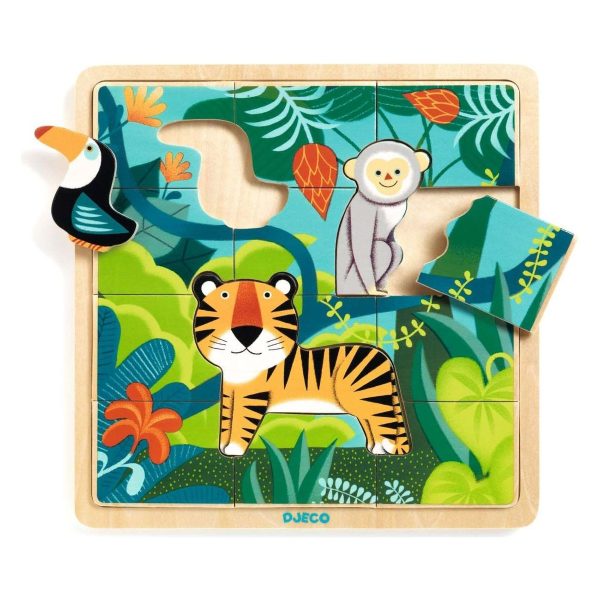 Djeco | Holzpuzzle: Puzzle Dschungel - 15 Teile Im Angebot