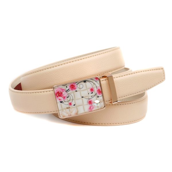 2,5 cm Stilvoller Gürtel in Beige mit Sommerfeeling Online-Schn?ppchen